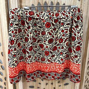 Forever 21 Skirt – Pre-Loved Black & Orange Floral Skirt - Size S